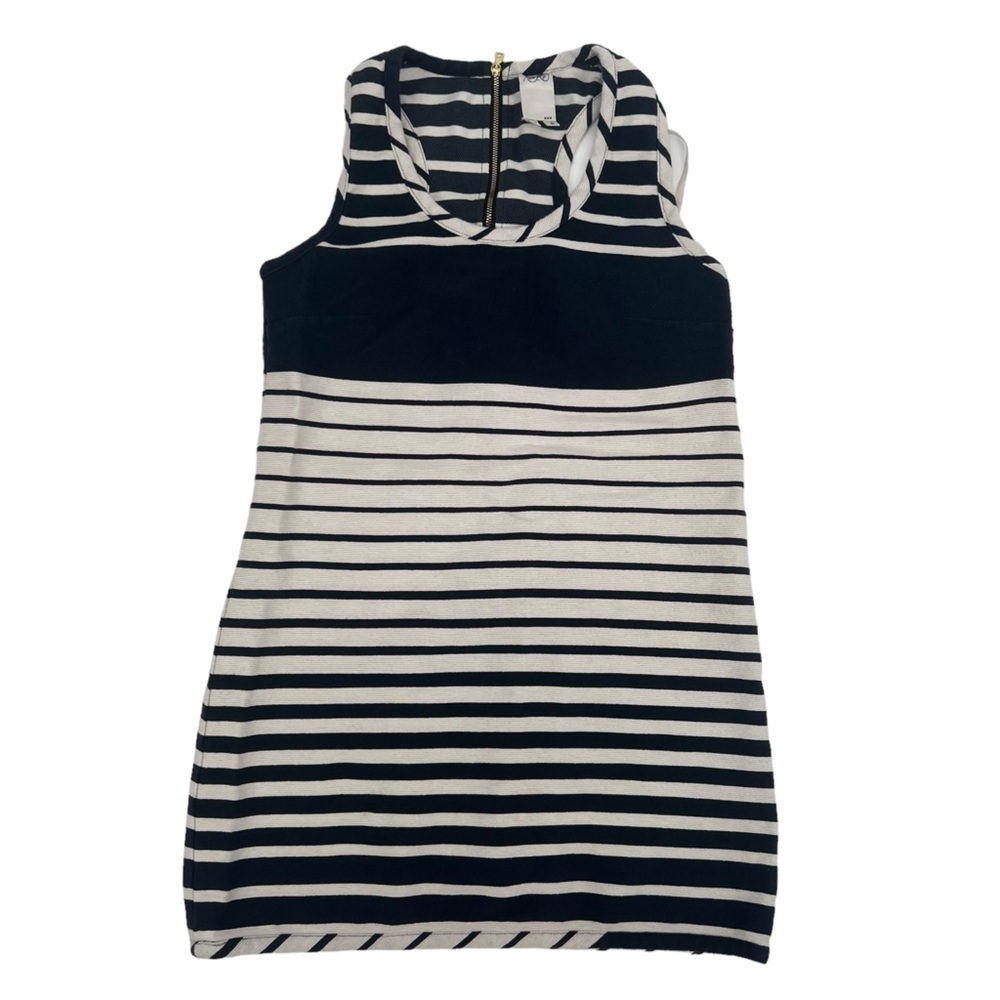 Ali Ra Blue Off White Striped Sleeveless Tank Dress Size 6 Women's